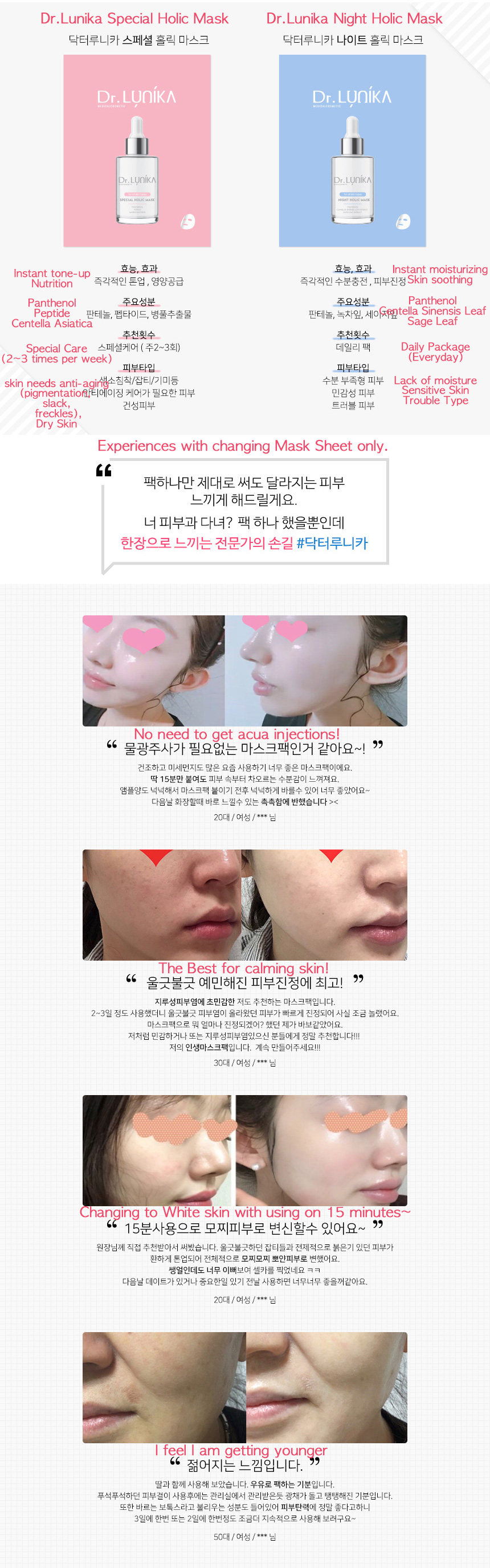 Dr.LUNIKA Special Holic Facial Mask Sheet description picture 4