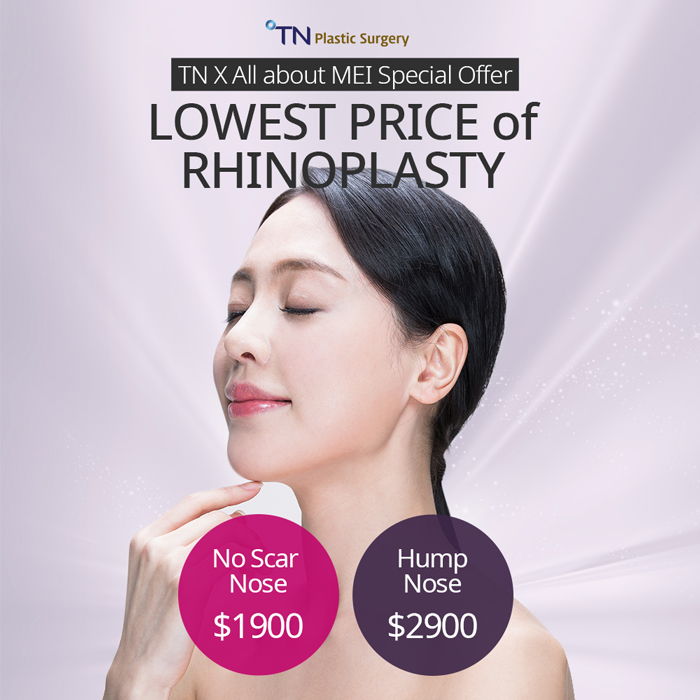 TN x AllaboutMEI special offer / promotion / the lowest price for rhinoplasty, no scar and hump nose job